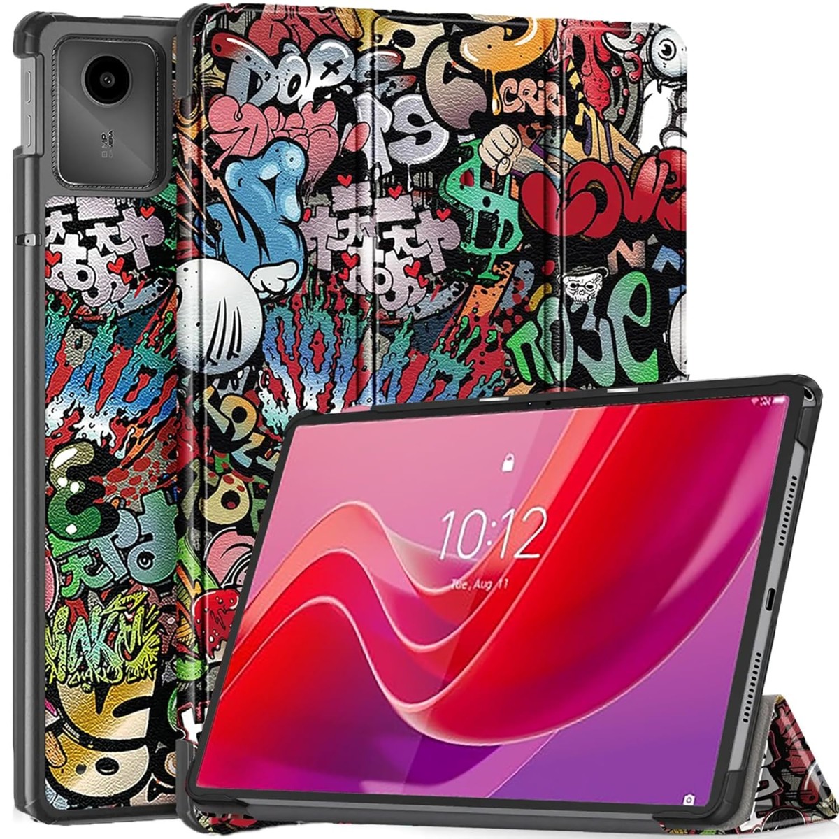 ProElite Cover for Lenovo Tab M11 11" Case Cover, Trifold Flip Case Cover for Lenovo Tab M11 11 inch with Auto Sleep Wake Function, Black