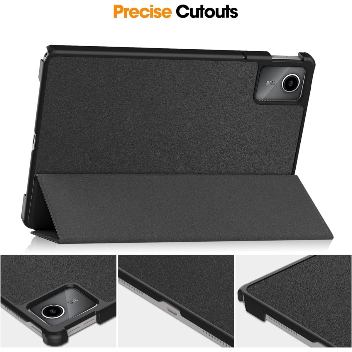 ProElite Cover for Lenovo Tab M11 11" Case Cover, Trifold Flip Case Cover for Lenovo Tab M11 11 inch with Auto Sleep Wake Function, Black