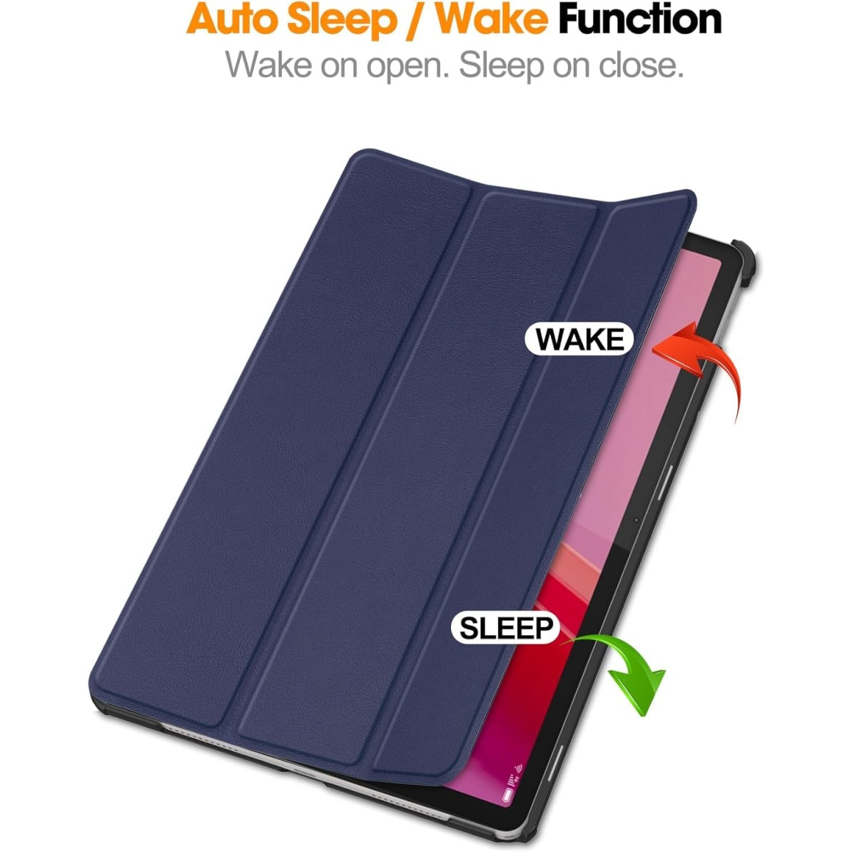 ProElite Cover for Lenovo Tab M11 11" Case Cover, Trifold Flip Case Cover for Lenovo Tab M11 11 inch with Auto Sleep Wake Function, Black