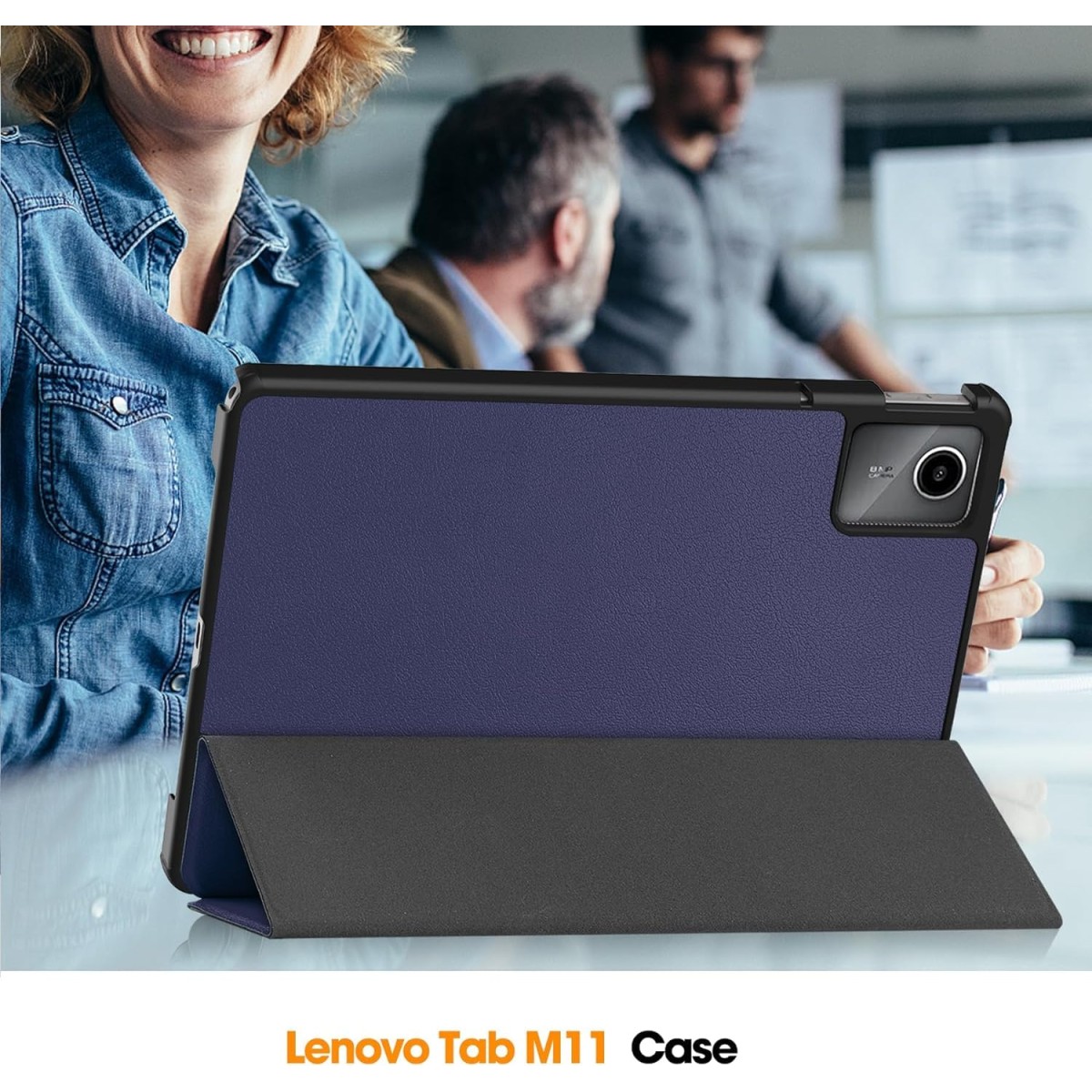 ProElite Cover for Lenovo Tab M11 11" Case Cover, Trifold Flip Case Cover for Lenovo Tab M11 11 inch with Auto Sleep Wake Function, Black