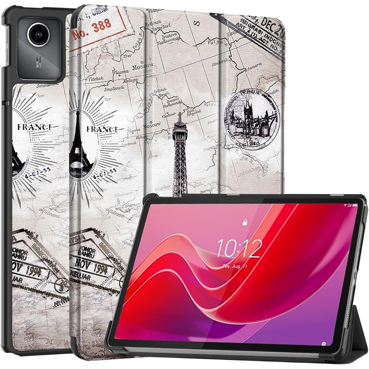 ProElite Cover for Lenovo Tab M11 11" Case Cover, Trifold Flip Case Cover for Lenovo Tab M11 11 inch with Auto Sleep Wake Function, Black