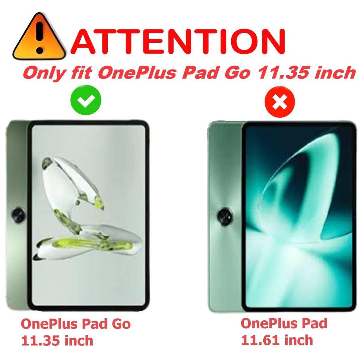 ProElite Cover for OnePlus Pad Go 11.35 inch Case Cover, Transparent Flip Case Cover for OnePlus Pad Go 11.35 inch 2023 with Stylus, Support Auto Sleep Wake, Black