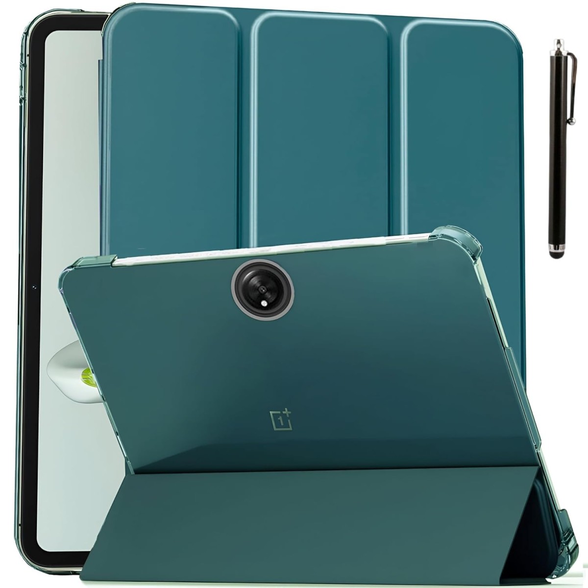 ProElite Cover for OnePlus Pad Go 11.35 inch Case Cover, Transparent Flip Case Cover for OnePlus Pad Go 11.35 inch 2023 with Stylus, Support Auto Sleep Wake, Black