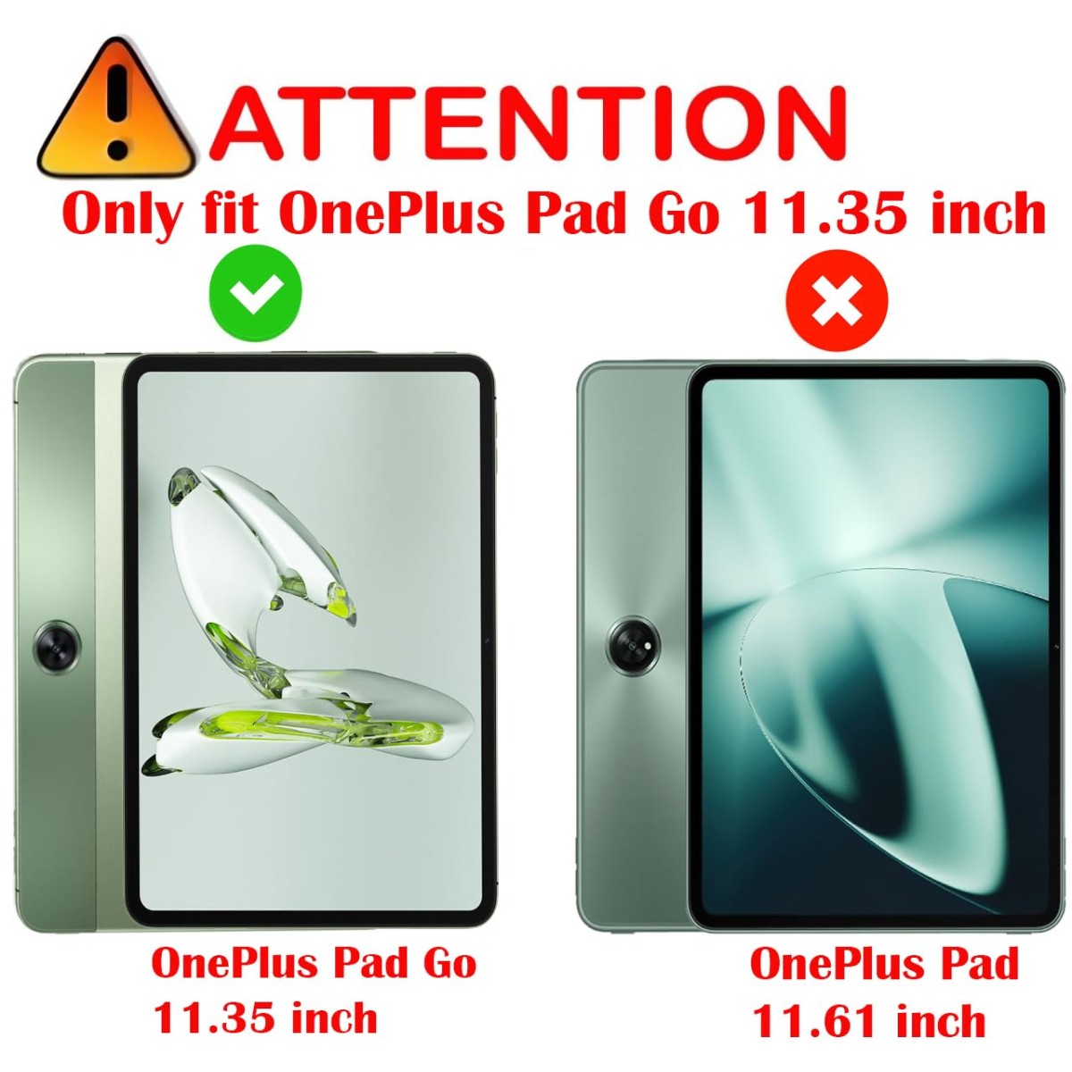 ProElite Cover for OnePlus Pad Go 11.35 inch Case Cover, Transparent Flip Case Cover for OnePlus Pad Go 11.35 inch 2023 with Stylus, Support Auto Sleep Wake, Black