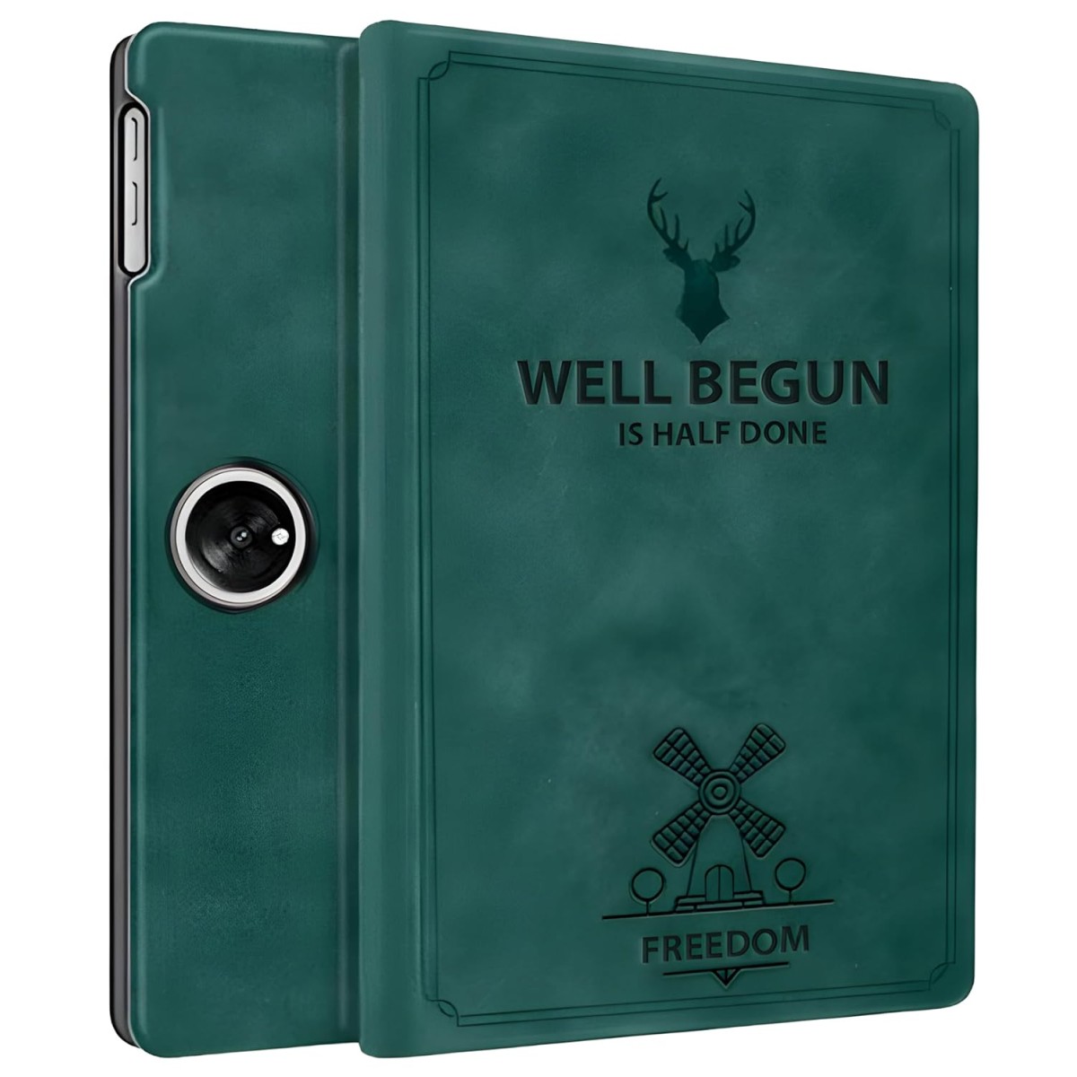 ProElite Cover for OnePlus Pad Go 11.35 inch Cover, Deer Multi Angle Flip Case Cover for OnePlus Pad Go 11.35 inch 2023, Support Auto Sleep Wake, Dark Green