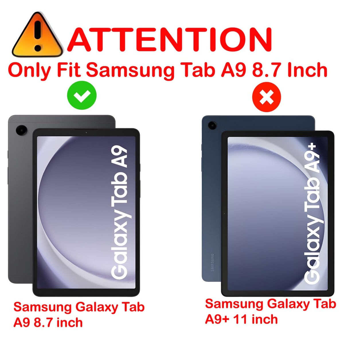 ProElite Cover for Samsung Galaxy Tab A9 8.7 inch Case Cover, Smart Flip Case Cover for Samsung Galaxy Tab A9 8.7 inch Translucent Back with Stylus Pen, Black