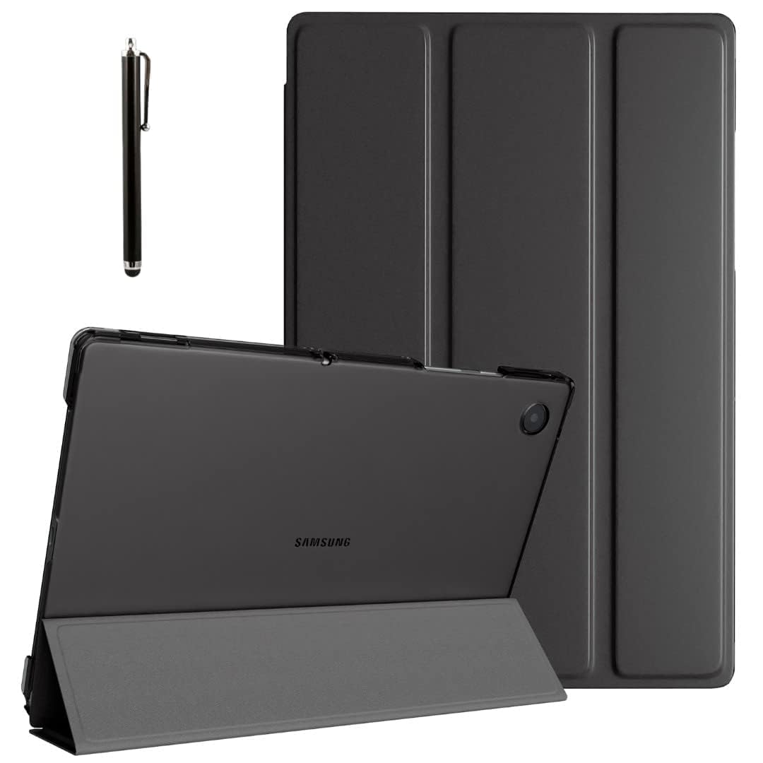 ProElite Cover for Samsung Galaxy Tab A9 8.7 inch Case Cover, Smart Flip Case Cover for Samsung Galaxy Tab A9 8.7 inch Translucent Back with Stylus Pen, Black