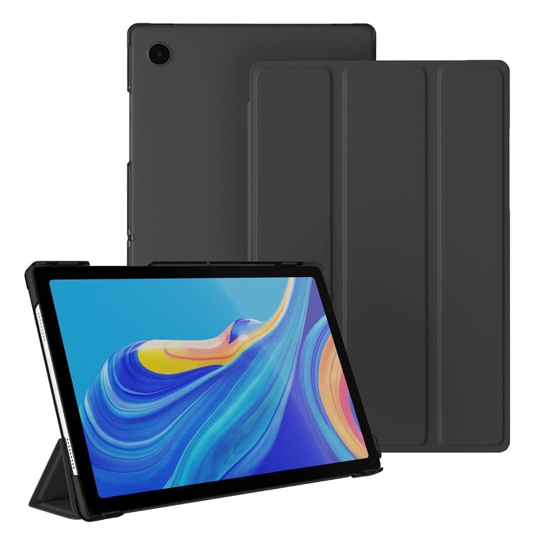 ProElite Cover for Samsung Galaxy Tab A9 8.7 inch Case Cover, Smart Flip Case Cover for Samsung Galaxy Tab A9 8.7 inch Translucent Back with Stylus Pen, Black