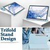 ProElite Cover for Samsung Galaxy Tab S9 FE/S10 FE 10.9 inch Cover, Soft Flexible Flip Case Cover with S Pen Holder for Galaxy Tab S10/S9 FE 10.9", Auto Sleep Wake, [Recoil Series] - Light Blue