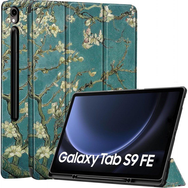 ProElite Cover for Samsung Galaxy Tab S9 FE/S10 FE 10.9 inch Cover, Soft Flexible Flip Case Cover with S Pen Holder for Galaxy Tab S10/S9 FE 10.9", Auto Sleep Wake, [Recoil Series] - Light Blue
