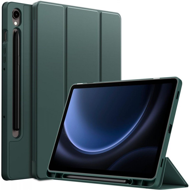 ProElite Cover for Samsung Galaxy Tab S9 FE/S10 FE 10.9 inch Cover, Soft Flexible Flip Case Cover with S Pen Holder for Galaxy Tab S10/S9 FE 10.9", Auto Sleep Wake, [Recoil Series] - Light Blue