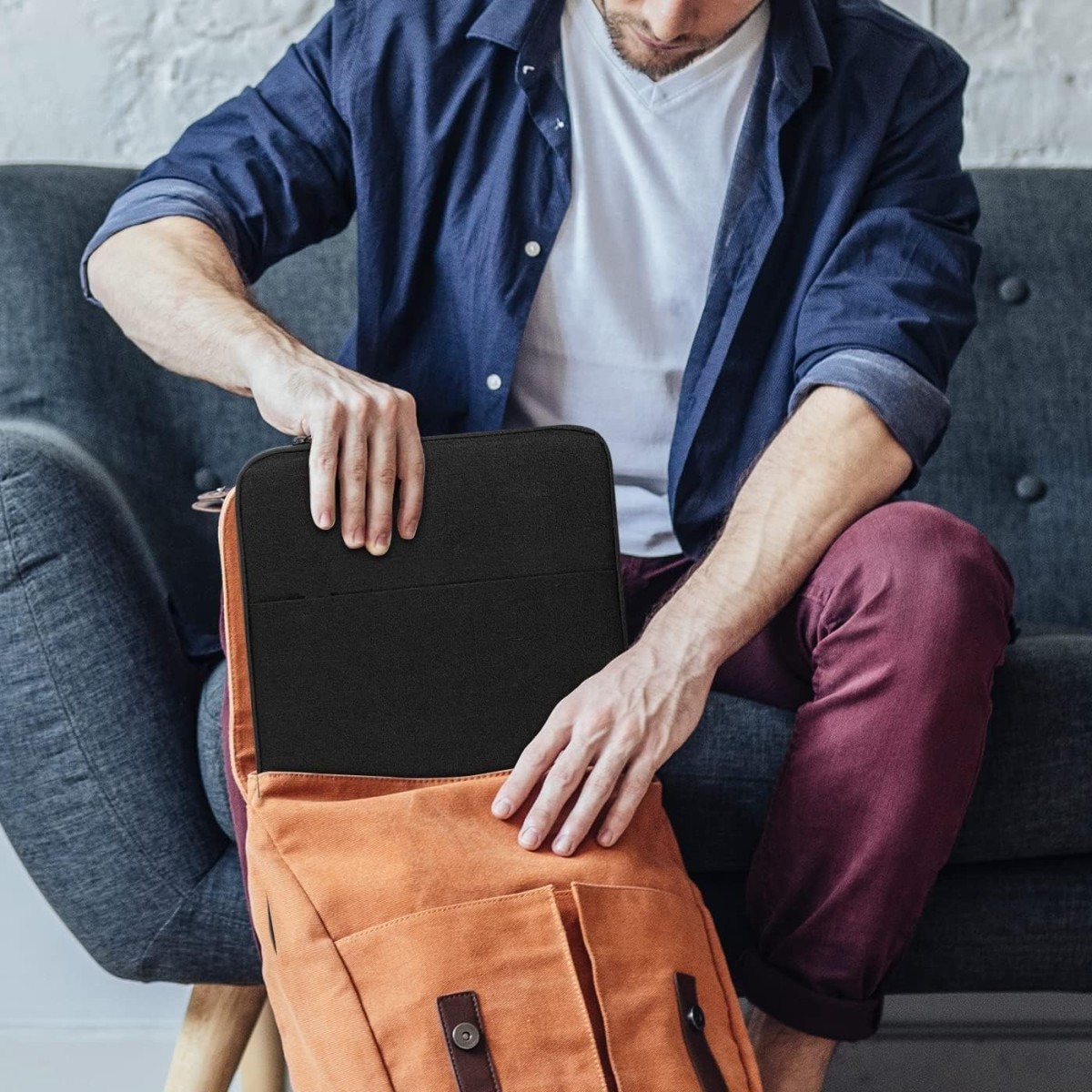 ProElite Polyster Laptop Sleeve Case Cover Pouch for 13" to 14" MacBook Air/Pro Retina,Compatible with MacBook Pro 14 inch M1 Pro/Max A2442, Galaxy Tab S8/S9 Ultra 14.6 inch/iPad Pro 12.9, Black