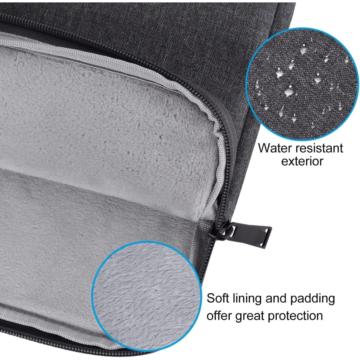 ProElite Polyster Laptop Sleeve Case Cover Pouch for 13" to 14" MacBook Air/Pro Retina,Compatible with MacBook Pro 14 inch M1 Pro/Max A2442, Galaxy Tab S8/S9 Ultra 14.6 inch/iPad Pro 12.9, Black