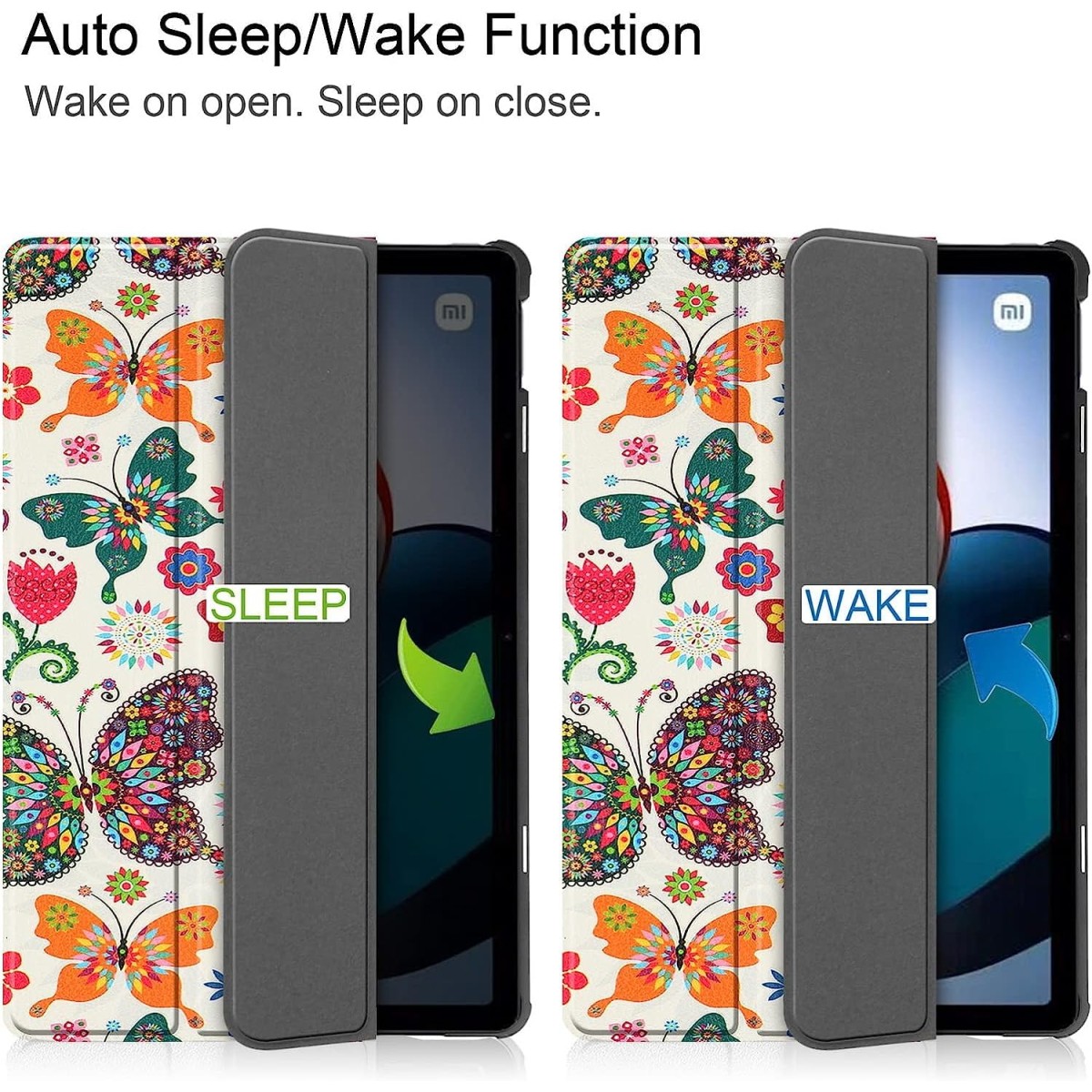 ProElite Slim Trifold Flip case Cover for Redmi Pad 10.6" Tablet [Auto Sleep Wake Feature], Black