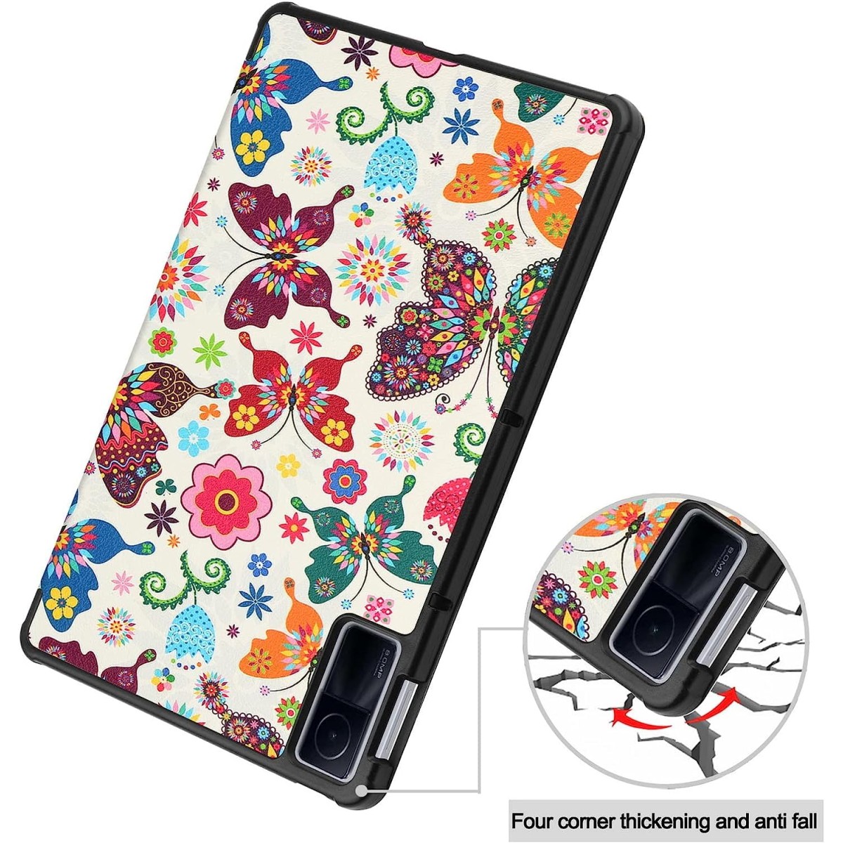 ProElite Slim Trifold Flip case Cover for Redmi Pad 10.6" Tablet [Auto Sleep Wake Feature], Black