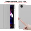 ProElite Smart Case for iPad Pro 11 inch 2022/2021 4th/3rd Gen [Auto Sleep/Wake Cover] [Pencil Holder] [Soft Flexible Case] Recoil Series - Grey