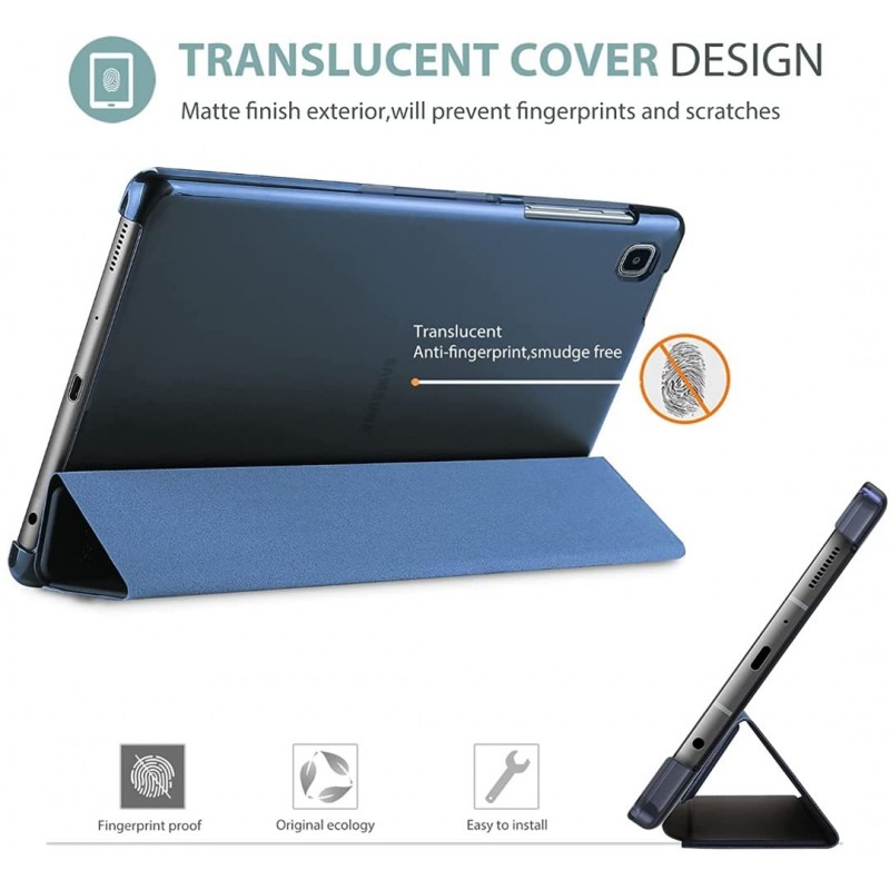 ProElite Smart Flip Case Cover for Samsung Galaxy Tab A7 Lite 8.7" SM-T220/225 Translucent Back with Stylus Pen, Dark Blue ProElite Smart Flip Case Cover for Samsung Galaxy Tab A7 Lite 8.7" SM-T220/225 Translucent Back with Stylus Pen, Dark Blue