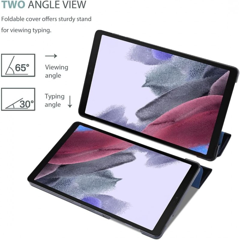 ProElite Smart Flip Case Cover for Samsung Galaxy Tab A7 Lite 8.7" SM-T220/225 Translucent Back with Stylus Pen, Dark Blue ProElite Smart Flip Case Cover for Samsung Galaxy Tab A7 Lite 8.7" SM-T220/225 Translucent Back with Stylus Pen, Dark Blue