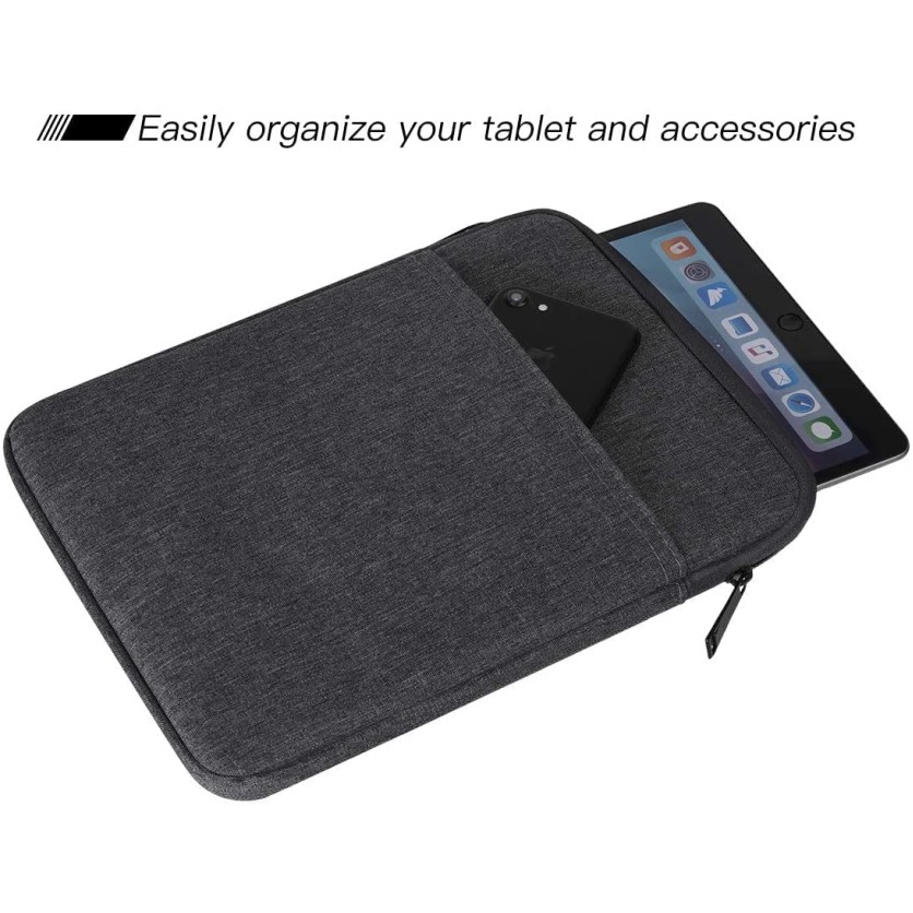 ProElite Tablet Sleeve Case Cover 12" to 13" for Apple iPad Air 13/Pro 13/Pro 12.9 Samsung Galaxy Tab S7/S8/S9 Plus/S7/S9 FE Plus 12.4", Lenovo Tab P12, Microsoft Surface Pro, Dark Green