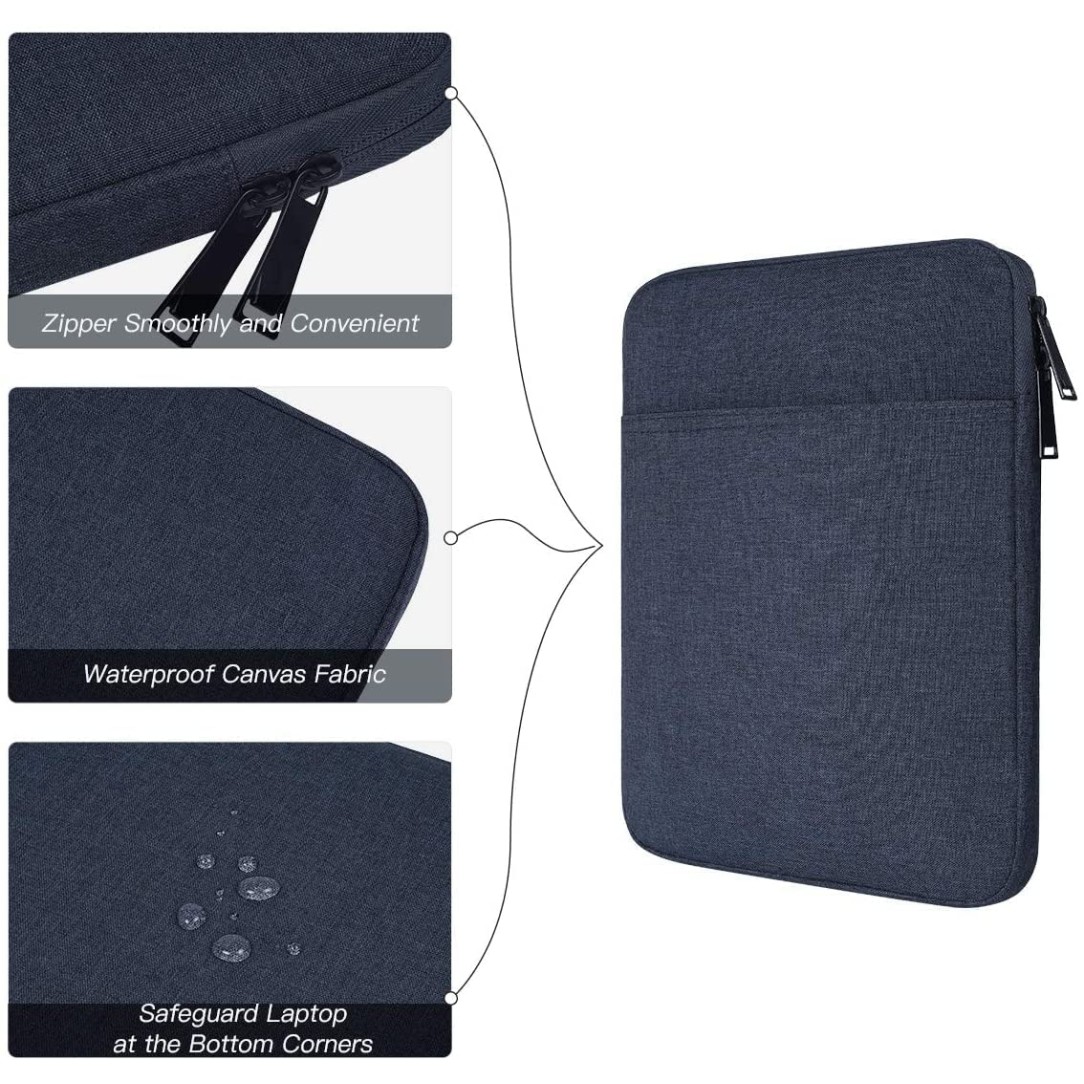 ProElite Tablet Sleeve Case Cover 12" to 13" for Apple iPad Air 13/Pro 13/Pro 12.9 Samsung Galaxy Tab S7/S8/S9 Plus/S7/S9 FE Plus 12.4", Lenovo Tab P12, Microsoft Surface Pro, Dark Green