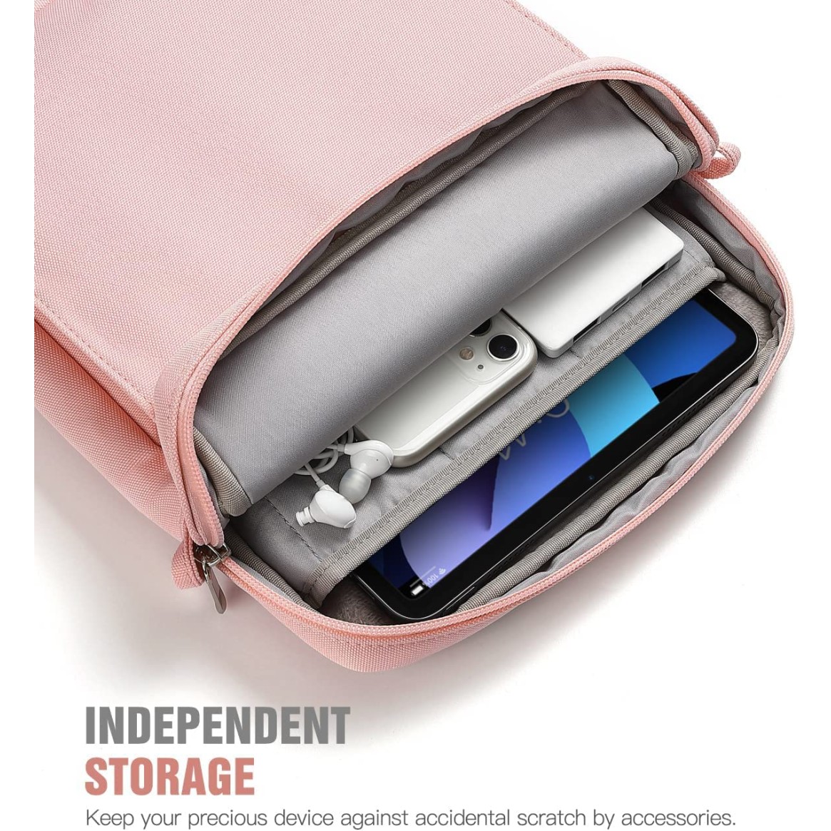 ProElite Tablet sleeve Bag 9-11inch for iPad 10.2/10.9/Pro 11/Samsung/Lenovo/Galaxy Tab A9 Plus/S8/S9/Realme Pad/Honor Pad/Oppo//Xiaomi Mi pad 7/Redmi Pad,Oneplus Pad, Handle with Shoulder strap, Grey