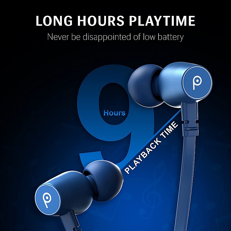 Probuds N3 by Lava Bluetooth Wireless in Ear Neckband Earphone with Mic Long Lasting Battery Blue