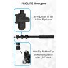 Prolite Professional Heavy Duty Monopod with Dual Mount Thread Adapter (1/4Inch and 3/8Inch) | Italian Flip Locks | Rubber Grip | Upto 5Kg Payload, Black