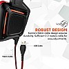 Promate Gaming Headphone, Professional Over-Ear USB Gaming Surround Sound Wired Headset with Haptic Vibration Karma (RED)