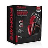 Promate Gaming Headphone, Professional Over-Ear USB Gaming Surround Sound Wired Headset with Haptic Vibration Karma (RED)