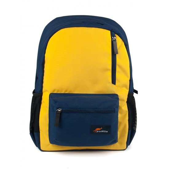Protecta Panache Laptop Backpack for Laptops with Screen Size Up to 15.6 Inch. (Navy & Yellow)