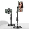 Ptron Mount Dsm1 360° Rotating Mobile Phone Desktop Stand, 24Cm-32Cm Adjustable Height, Sturdy & Stable Microphone Style Design, Lightweight, Portable & Easy Install (Black) Tabletop Ptron Mount Dsm1 360° Rotating Mobile Phone Desktop Stand, 24Cm-32Cm Adjustable Height, Sturdy & Stable Microphone Style Design, Lightweight, Portable & Easy Install (Black) Tabletop