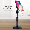 Ptron Mount Dsm1 360° Rotating Mobile Phone Desktop Stand, 24Cm-32Cm Adjustable Height, Sturdy & Stable Microphone Style Design, Lightweight, Portable & Easy Install (Black) Tabletop Ptron Mount Dsm1 360° Rotating Mobile Phone Desktop Stand, 24Cm-32Cm Adjustable Height, Sturdy & Stable Microphone Style Design, Lightweight, Portable & Easy Install (Black) Tabletop