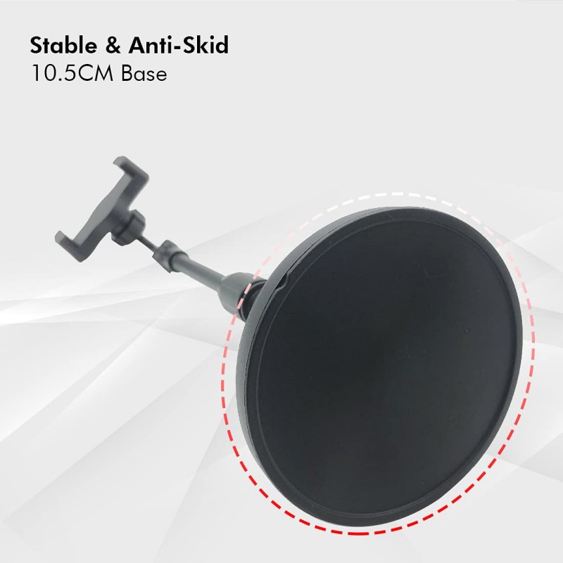 Ptron Mount Dsm1 360° Rotating Mobile Phone Desktop Stand, 24Cm-32Cm Adjustable Height, Sturdy & Stable Microphone Style Design, Lightweight, Portable & Easy Install (Black) Tabletop Ptron Mount Dsm1 360° Rotating Mobile Phone Desktop Stand, 24Cm-32Cm Adjustable Height, Sturdy & Stable Microphone Style Design, Lightweight, Portable & Easy Install (Black) Tabletop