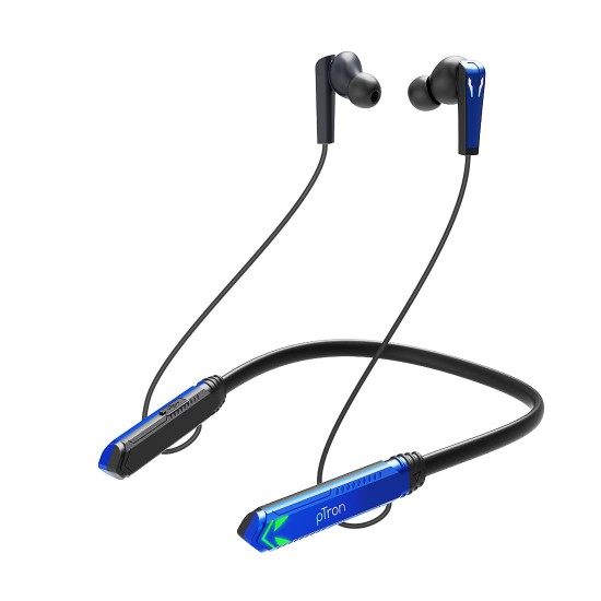 Ptron Tangent Jade with 30Ms Gaming Mode, Environmental Noise Cancellation Hd Bluetooth Wireless in Ear Earphones (Blue & Black)