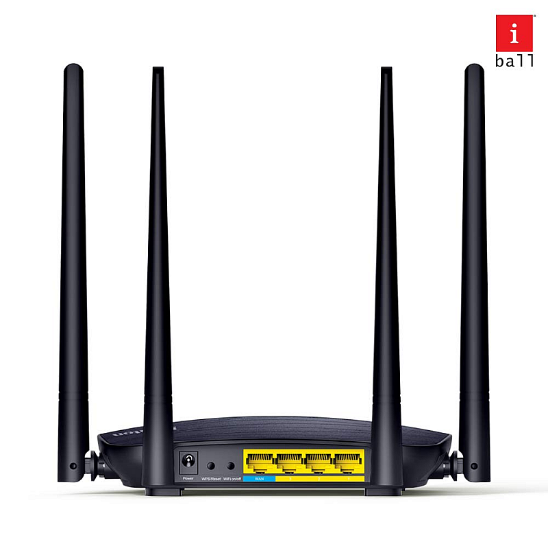 iBall Baton iB-WRD12EN 1200M Smart Dual Band Wireless AC Router Black