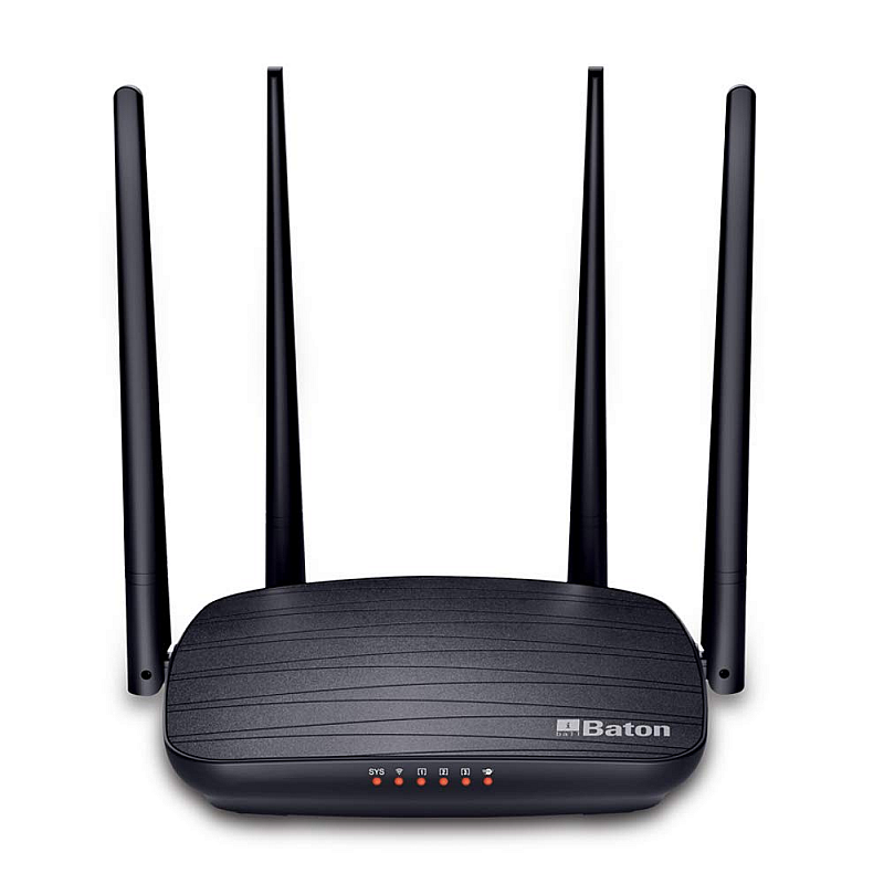 iBall Baton iB-WRD12EN 1200M Smart Dual Band Wireless AC Router Black