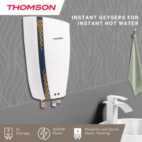 Thomson 5 L Instant Water Geyser (Rapido, White)