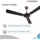 Sansui Sansui BLDC Urja 1200 mm Energy Saving 3 Blade Ceiling Fan (Brown, Pack of 1)
