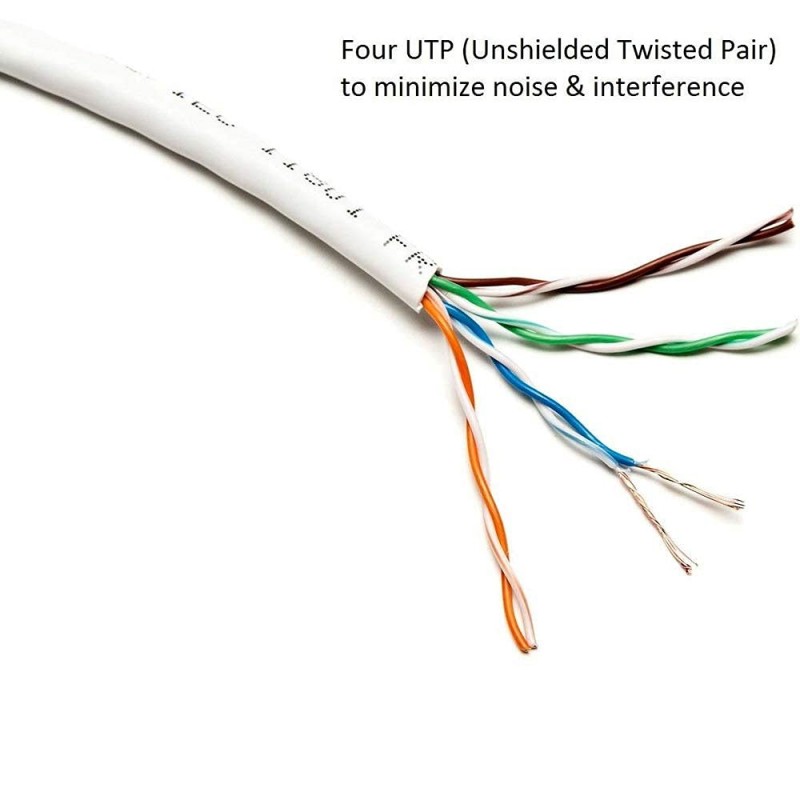 Quantum CAT6 RJ45 Ethernet Patch Cable/LAN Cable Ultra Hi-Speed Gigabit Upto 1000Mbps with Heavy Duty Gold Plated Connector 16.4ft