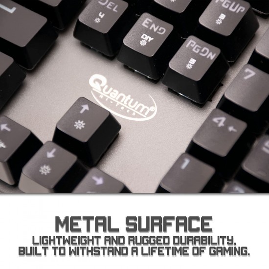 Quantum Rapid Strike Mechanical Wired Gaming Keyboard QHM9850 Black
