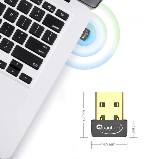 Quantum USB WiFi Adapter for PC, N150 Wireless Network Adapter for Desktop