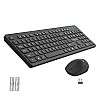 Quantum Wireless Keyboard and Mouse Combo, Battery (Cells Included), Nano Receiver, Silent Keys 