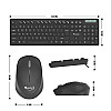 Quantum Wireless Keyboard and Mouse Combo, Battery (Cells Included), Nano Receiver, Silent Keys 