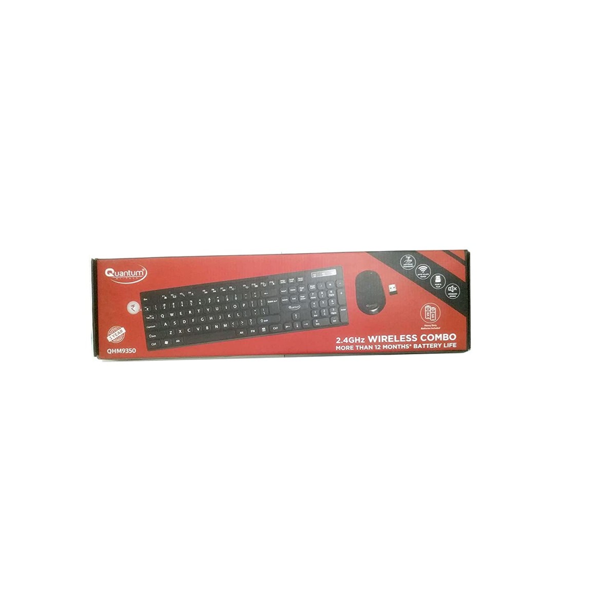 Quantum Wireless Keyboard with Mouse Combo Latest 2.4 GHZ QHM9350