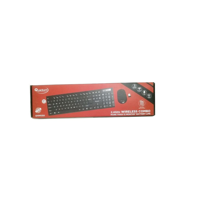 Quantum Wireless Keyboard with Mouse Combo Latest 2.4 GHZ QHM9350 