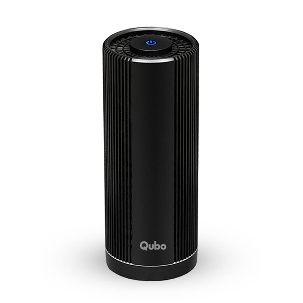 Qubo Car Air Purifier from Hero Group | 3-Layer Filtration | Smart Ionizer Function | Tvoc Sensor | Removes Pm2.5 & Dust, Black
