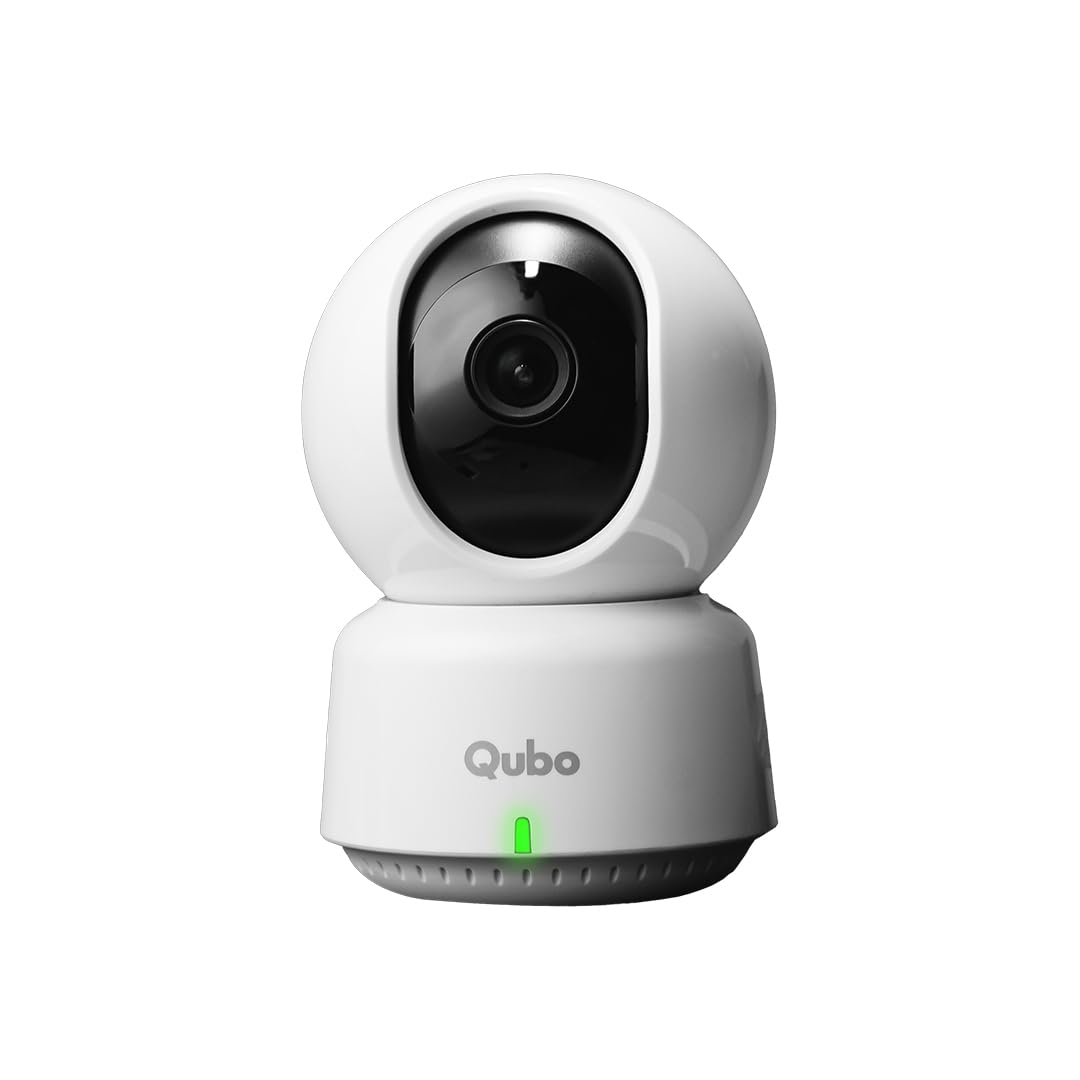 Qubo Smart 360° 2MP Wi-Fi Security Camera by Hero Group | Indoor CCTV Cam for Home | AI Person Detection | App Alerts | NightPulse Vision | SD&Cloud Storage