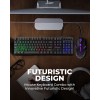 RAEGR RapidGear X30 Wired Gaming Keyboard and Mouse Combo 1200 DPI, LED Rainbow Backlit, Floating Keycaps with Breathing Lights Effect, Plug & Play | Compatible with PC/Laptop/Mac - Black RG10471 RAEGR RapidGear X30 Wired Gaming Keyboard and Mouse Combo 1200 DPI, LED Rainbow Backlit, Floating Keycaps with Breathing Lights Effect, Plug & Play | Compatible with PC/Laptop/Mac - Black RG10471