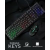 RAEGR RapidGear X30 Wired Gaming Keyboard and Mouse Combo 1200 DPI, LED Rainbow Backlit, Floating Keycaps with Breathing Lights Effect, Plug & Play | Compatible with PC/Laptop/Mac - Black RG10471 RAEGR RapidGear X30 Wired Gaming Keyboard and Mouse Combo 1200 DPI, LED Rainbow Backlit, Floating Keycaps with Breathing Lights Effect, Plug & Play | Compatible with PC/Laptop/Mac - Black RG10471