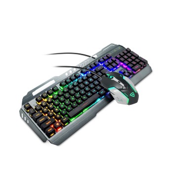 RAEGR RapidGear X70 USB Gaming Keyboard and Mouse Combo | Made of Aluminium Body | 4 Choices of Adjustable DPI, 3 Rainbow Lighting Modes, Instant Media Access, Gaming Mouse for PC/Laptop/Mac-RG10359